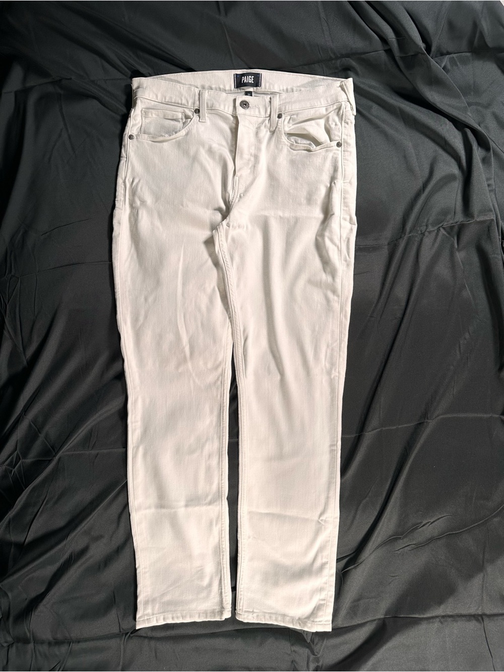 Paige Lennox Men’s White Cotton Blend 33x30 Slim Fit Jeans EUC